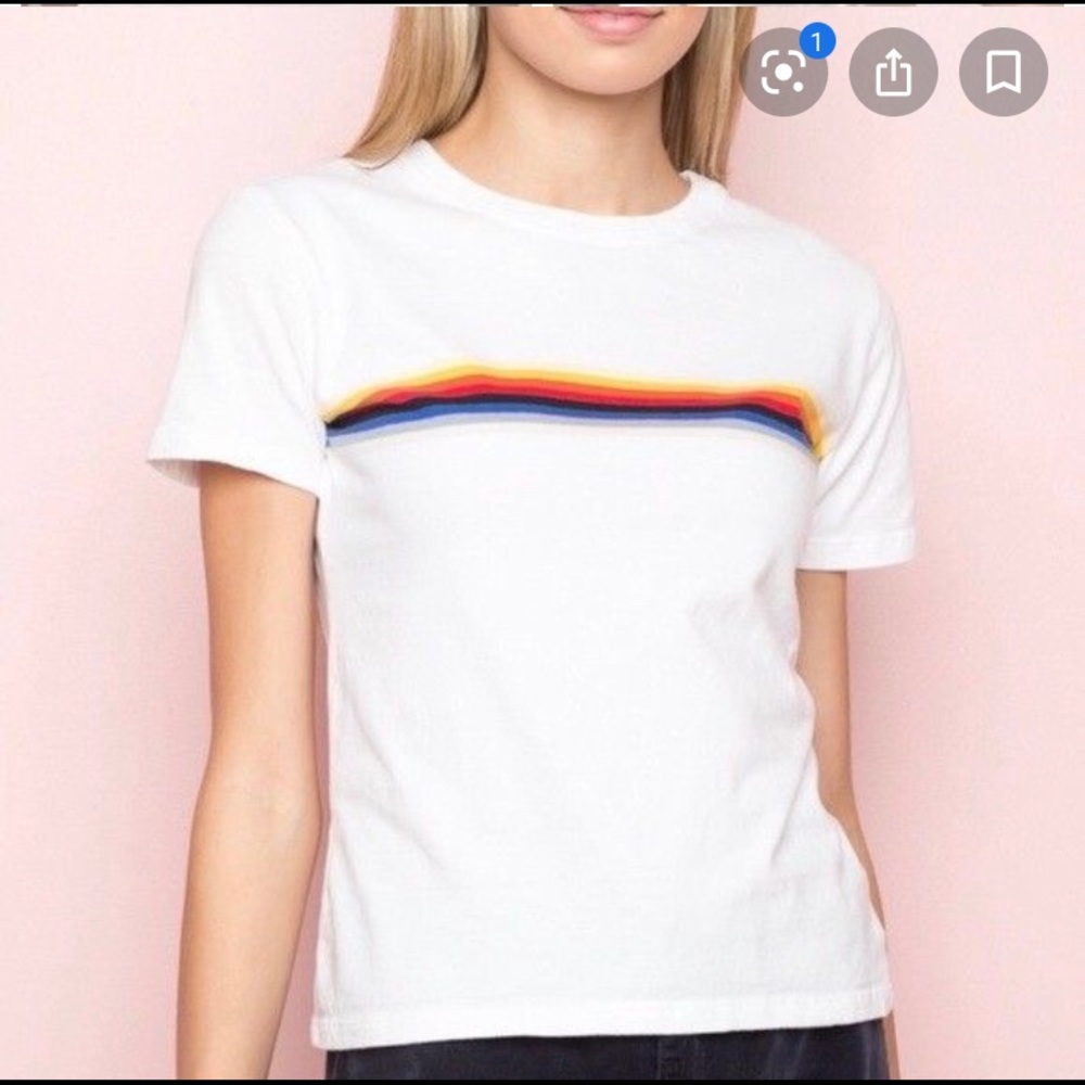 John Galt Rainbow Stripe Tee